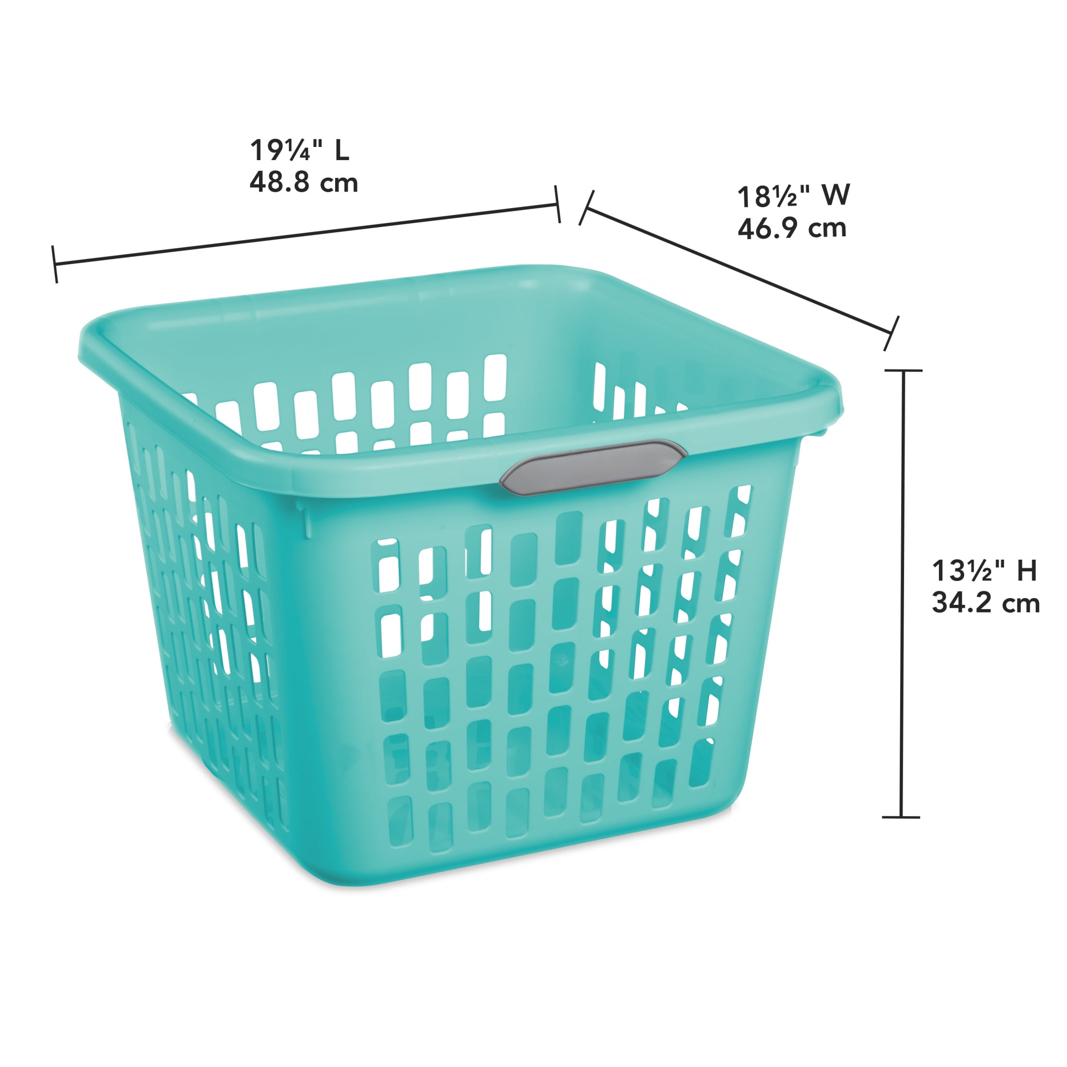 小物 WASH Sterilite Small 1.5 Bushel Square Plastic Laundry Basket with 2