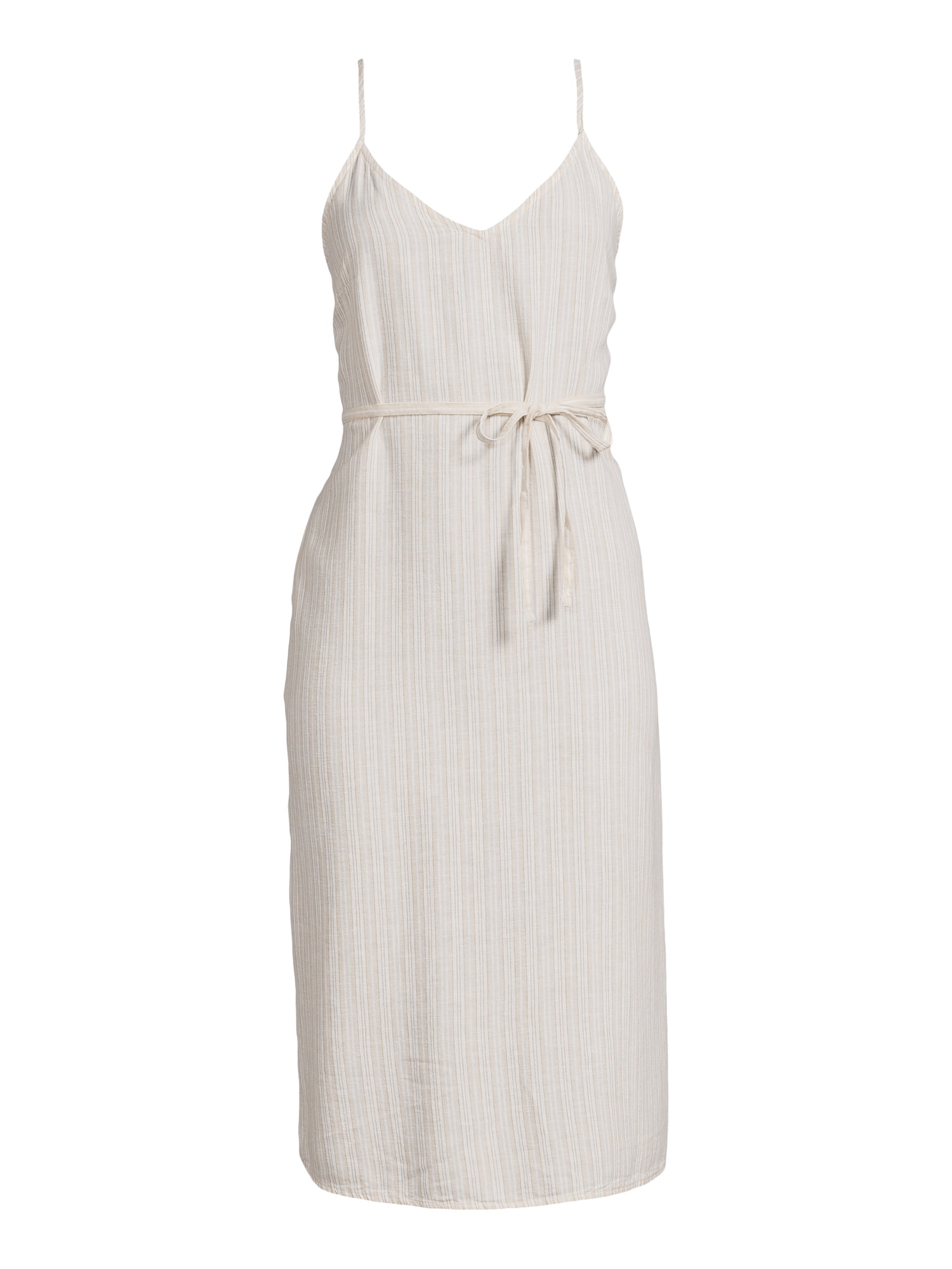 Time and Tru Women's Linen Blend Slip Dress, Sizes XS-XXXL
