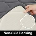 thumbnail image 3 of Smiry Memory Foam U-Shaped Bathroom Rugs, Soft & Non-Slip Toilet Rugs, Water Absorbent and Machine Washable Contour Bath Mats, 24"x20", Dark Grey, 3 of 8