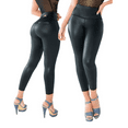 thumbnail image 1 of leggings Casuales push up con Látex - Ref 9046D24PEC Negro L/36, 1 of 3