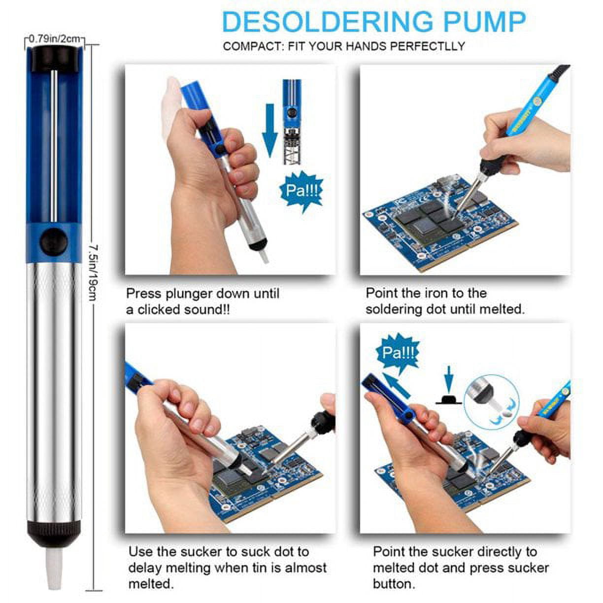 FZFLZDH 14 In1 Soldering Iron Kit, 110V/60W Adjustable Temperature Welding Soldering Iron, Stainless Steel Electric Solder Wire Welding Tools