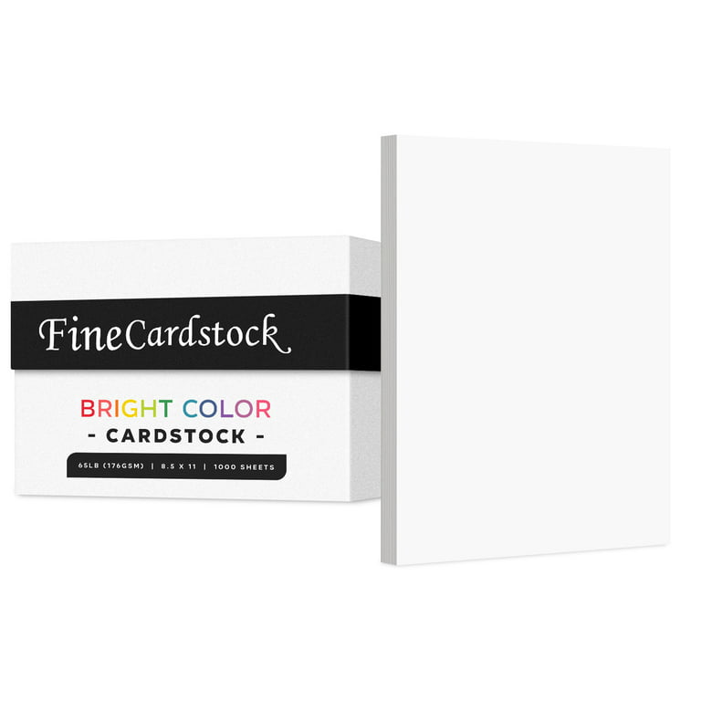 100 Sheets - Premium White CARDSTOCK PAPER - 8.5 x 11 Sheets - 65 lb.  cover
