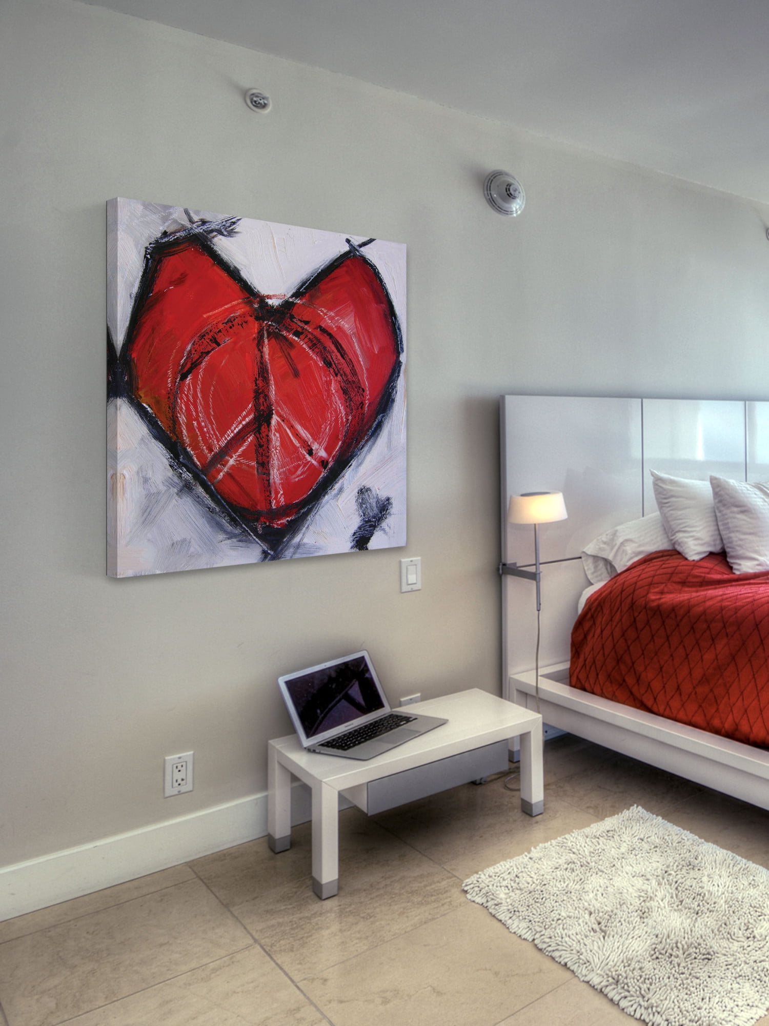 Marmont Hill "Heart of Peace" by Tori Campisi Painting Print on Canvas