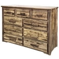 thumbnail image 5 of Homestead Collection 9 Drawer Dresser, Stain & Clear Lacquer Finish, 5 of 6