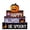 A003- Style C, variant on Halloween Table Decor, Indoor Halloween Table Decorations, Halloween Centerpiece, Spooky Halloween Decorations, 6X6X1 Inch 3D Wooden Freestanding Halloween Desktop Sign, Haunted