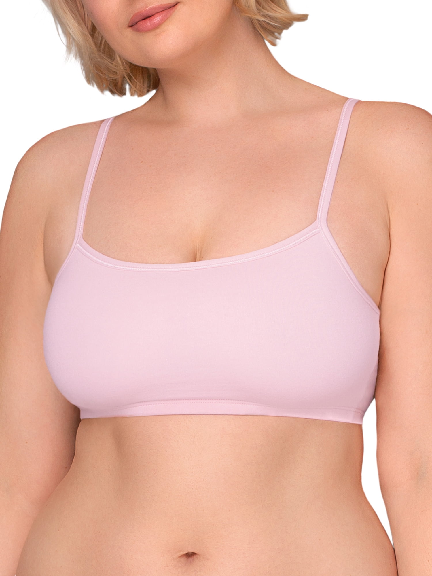 Fruit of the Loom Women's Spaghetti Strap Cotton Sports Bra, 3-Pack, Style-9036