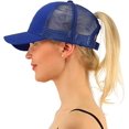 thumbnail image 1 of LAICAIW Ponytail Baseball Cap Messy High Bun Adjustable Mesh Trucker Sun Hat for Women, 1 of 5