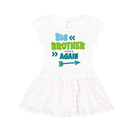 

Inktastic Big Brother Again with Arrow Gift Toddler Girl Dress