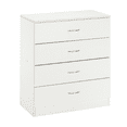 thumbnail image 7 of Hassch Simple End Table with Storage, Nightstand with 4 Drawers for Small Space, 25.98"L x 13"W x 28.5"H, White, 7 of 7