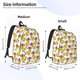thumbnail image 2 of Disketp Rubber Duck Chicken Bird print Canvas Backpack Lightweight Travel Daypack Student Rucksack Laptop Backpack-, 2 of 5