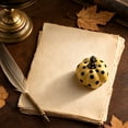 thumbnail image 5 of Orangide Halloween Decor Ceramic Pumpkin Decor Glossy Black Yellow Polka Hand Pumpkins Tabletop Ornaments for Mantel Shelf Fall Tiered Tray Home (S), 5 of 7