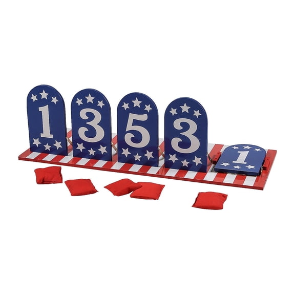 Fun Express Patriotic Bean Bag Toss Game - 6 Pc