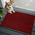 thumbnail image 4 of Bathroom Rugs 2x3 Ft, Vintage Dark Red Non Slip Area Rugs for Kitchen Bedroom Entryway, Farmhouse Retro Solid Color Linen Texture Washable Carpet Runner Rug Floor Mats for Bedroom Home Decor, 4 of 9