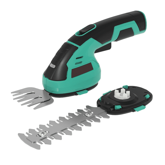Cordless Grass Shear & Shrubbery Trimmer,2 in 1 Handheld Electric Grass Trimmer Hedge Shears with Rechargeable Battery Cable