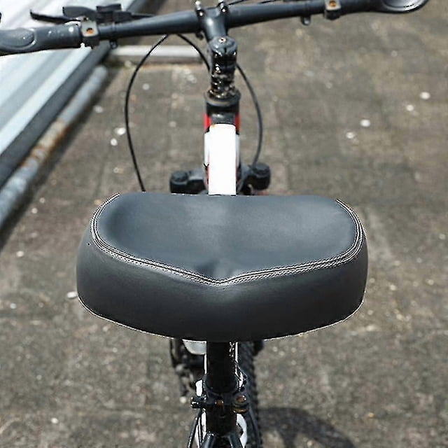 Bike Saddle Wide Large Cycling Noseless Soft Pu Seat Accessories For Bicycle