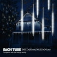 thumbnail image 3 of Morttic Meteor Shower Lights 30/50CM Snowfall Rain Icicle Drop 192/288LED Light For Holiday Xmas Party Outdoor Decor, 3 of 6