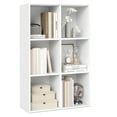 thumbnail image 3 of 6-Cube Storage Shelf, Open Bookcase Organizer, 9.4" D x 25.8" W x 38.6" H, for Living Room, Office, Dining Room, Cloud White, 3 of 6