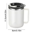 thumbnail image 3 of Stainless Steel Insulated Travel Mug Tumbler with Lid 430ml Double Wall Vacuum Sealed Leakproof Cup for Hot Cold Beverages Office Commute 1-Pack, 3 of 6