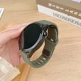 thumbnail image 2 of Sports Band Compatible for Samsung Galaxy Watch 5 Pro 45mm Women Men, Soft Silicone TPU Replacement Watch Strap for Samsung Galaxy Watch 5 Pro 45mm Adjustable Loop Band, Armygreen, 2 of 8