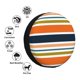 thumbnail image 4 of Fotbe Colorful Pastel Stripes Funda de Llanta de Repuesto con Estampado, Engrosada, Ajuste Universal para Jeep, Remolque, RV, SUV, Camión-15 inch, 4 of 6