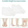 thumbnail image 6 of 1 Pair Concealed Footbed Enhancers Invisible Height Increase Silicone Insoles Pads, Unisex Wearable Heel Cushion Inserts, 5cm, 6 of 8