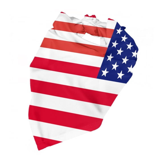 America Flag Patriotic Dog Bandanas Triangle Dog Scarfs For Small Medium Large Dogs And Cats