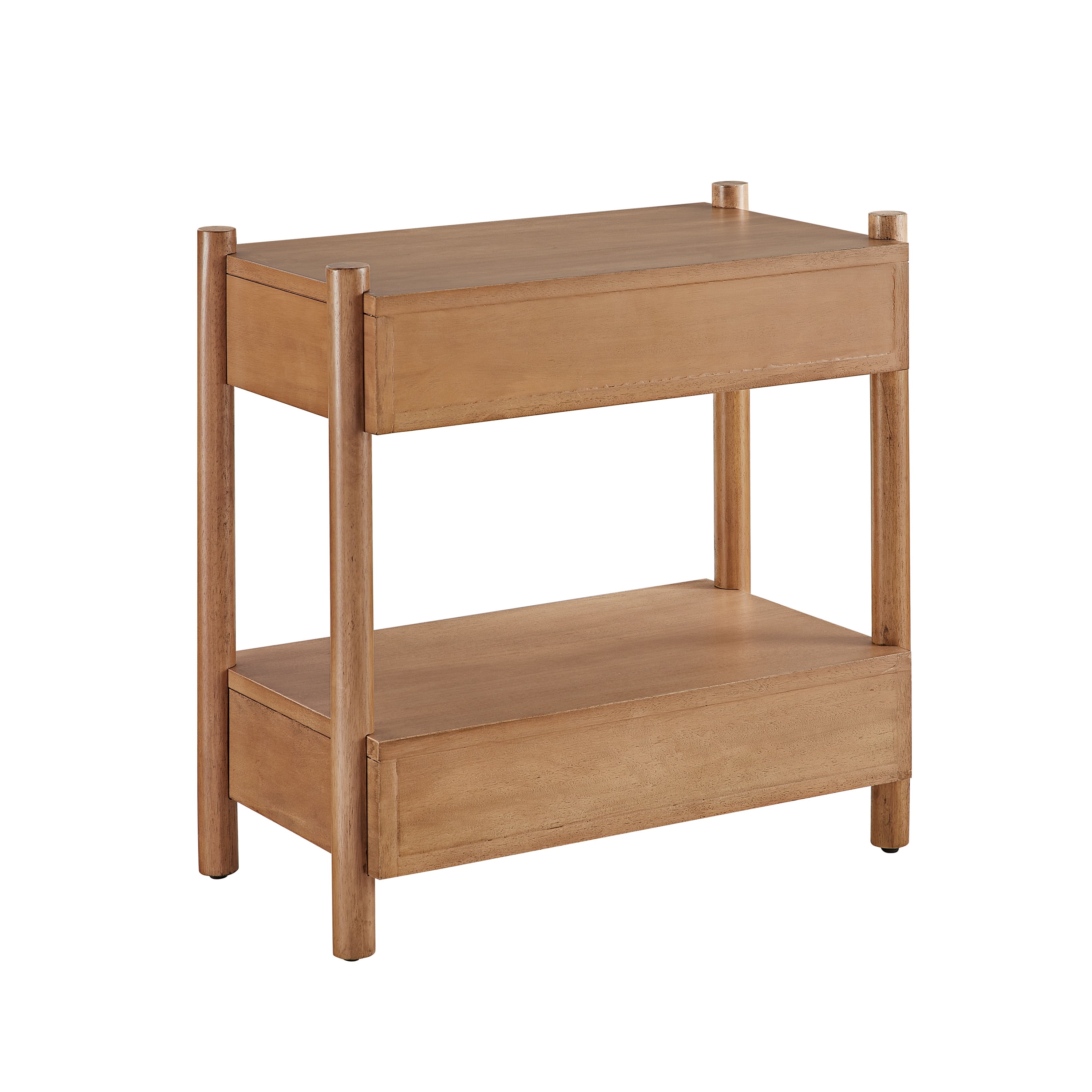 Bower Home Natural Wood 2 Drawer Nightstand