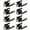 Black, variant on Villar Home Designs Door Lever Crown Black Keyed 8 Pack