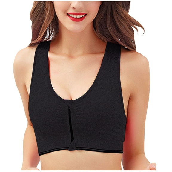 jsaierl Sports Bras for Women No Wire Push Up T-shirt Bra Seamless Full Coverage Bralettes Shapewear Yoga Workout Bras Front Closure