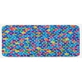 thumbnail image 1 of Modern Kitchen Mat, Vivid Rainbow Colored Mosaic Design Shapes in Blue Yellow Green Orange Red Art, Plush Decorative Kitchen Mat with Non Slip Backing, 47" X 19", Multicolor, by Ambesonne, 1 of 1