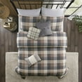 thumbnail image 4 of Madison Park 100 Percent Polyester Herringbone Printed Coverlet Set in Brown, 4 of 4
