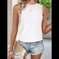 thumbnail image 4 of Camisas Casuales de Verano para Mujer, con Cuello Redondo y Mangas , Blancas, Talla XL, 4 of 7
