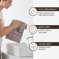thumbnail image 4 of REGALWOVEN Pure Cotton Soft Hand Towels, Wavy Stripe Highly Absorbent Towels, 2 Pack Decorative Towel Set for Bathroom, Guest Room, Holiday Light Brown 29" x 13", 4 of 7