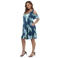 thumbnail image 5 of VEPKUL Women's Plus Size Dresses Casual A Line Flowy Swing Loose Dress with Pockets 14-SteelBlue_1X, 5 of 8