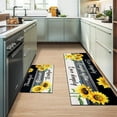 thumbnail image 2 of AUQ Kitchen Floor Mat Sunflower Theme Rugs for Kitchen Floor Lemon Motif Kitchen Runner Rugs Non Skid Washable,Style1, 2 of 3