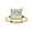 Yellow Gold, variant on Halo Solitaire Engagement Ring for Women, 2.20 Carat (ctw) Princess and Round Cut Lab Grown Diamond Ring In 14K Rose Gold Over Sterling Silver F-G-H, SI Quality Gifts For Her Ring Size-4