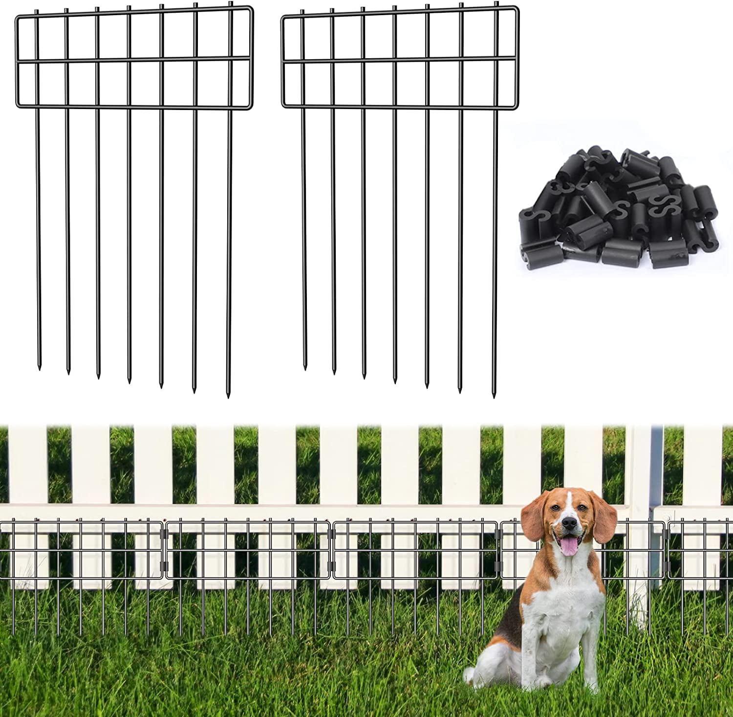 25 Pack Animal Barrier Fence, 17 in(H) X 27 Ft(L) No Dig Garden