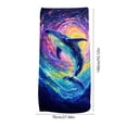thumbnail image 3 of Amzcrzy Polyester Ocean Elements Beach Towel Oceans-Themed Beach Towel Starfishs Seashells and Sea Turtle Fast-Drying Absorbent Bath Towel Microfiber Beach Towel Non-Functional Blankets, 3 of 6