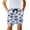 Blue Ocean Pattern, variant on Soft Board Shorts for Summer Vacation Beach Swimming, Drawstring Bed Sheet Beach Shorts, Honduras Flag Grunge Pattern
