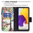 thumbnail image 3 of Feishell Galaxy A53 5G Case Zipper Purse Embossed Pattern Premium Leather Wallet Cover Flip Stand Card Slots Holder Magnetic with Wrist Strap Case for Samsung Galaxy A53 5G, Tree, 3 of 8