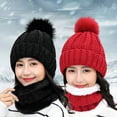 thumbnail image 2 of Opolski Foulard Chaude Automne Hiver pour Femmes, Chapeau Tricoté, Bonnet, Ensemble, 2 of 8