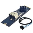 thumbnail image 3 of Yinanstore M.2 NVMe to Mini SAS 36 Pin SFF-8087 3.0 Expansion Card Controller Adapter Card Low Latency 4x 3.0 Interfaces 6Gbps with Cable, 3 of 7