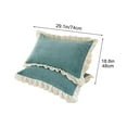 thumbnail image 3 of Standard Pillow Cases Crystal Velvet Winter Pillowcase, Lace Trim Solid Color Pillow Cover, Machine Washable Decorative Bedding, Soft Home Sofa Cushion Case, 3 of 6