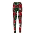 thumbnail image 4 of Lolmot Christmas Leggings for Women High Waisted Workout Leggings Soft Stretchy Yoga Pants Lightweight Christmas Plaid Snowflake Print Ankle-Length Tights for Xmas Party, 4 of 4