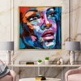 thumbnail image 2 of Designart 'Abstract Colorful Fantasy Portrait Of A Young Woman III' Modern Framed Canvas Wall Art Print, 2 of 5