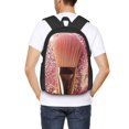 thumbnail image 4 of Disketp Makeup Brush on Pink Glitter Mochila Minimalista de Gran Capacidad, Mochila de Viaje para Escuela, Trabajo o Uso Diario, 4 of 6