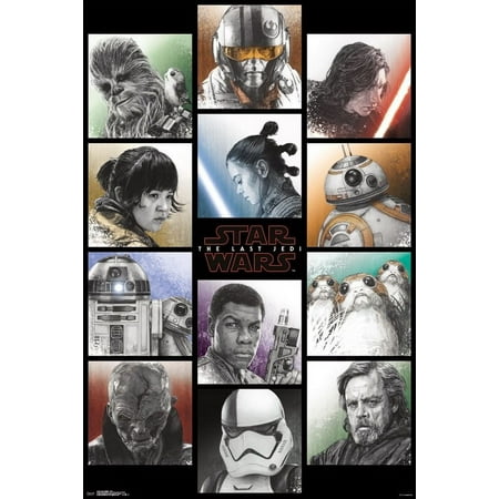 The Last Jedi - Grid Laminated Poster Print (24 x 36)