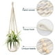 thumbnail image 5 of Juego de 2 cestas colgantes de macramé con cuerda de algodón, cestas colgantes para macetas, soporte para plantas, colgador para techos interiores y exteriores, 5 of 8