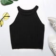 thumbnail image 5 of HBFAGFB Débardeurs pour Femmes Mode Col Rond Ajusté Sans Manches T-Shirt Gilet Polyvalent Noir Taille m, 5 of 5