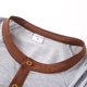 thumbnail image 4 of Blusas y camisas de manga larga con cuello redondo para hombre, cuello redondo, manga larga, botones diarios, camisas casuales sólidas, blusa para hombre, blusa de poliéster, 4 of 5